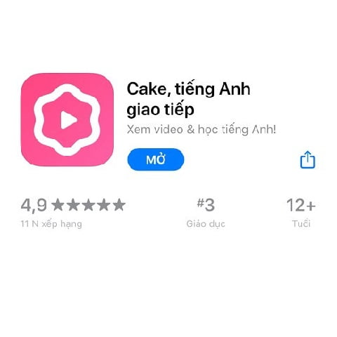 app học tiếng Anh Cake